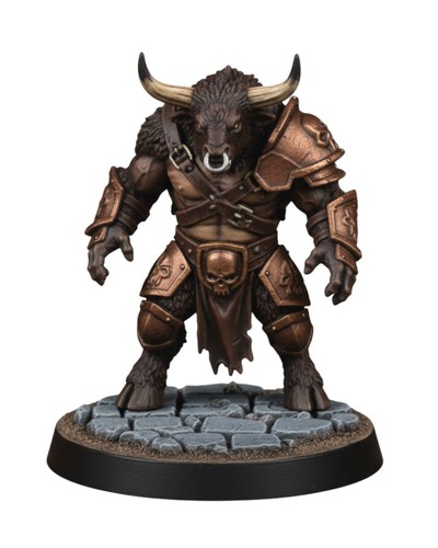 Minotaur white unpainted - d&d,