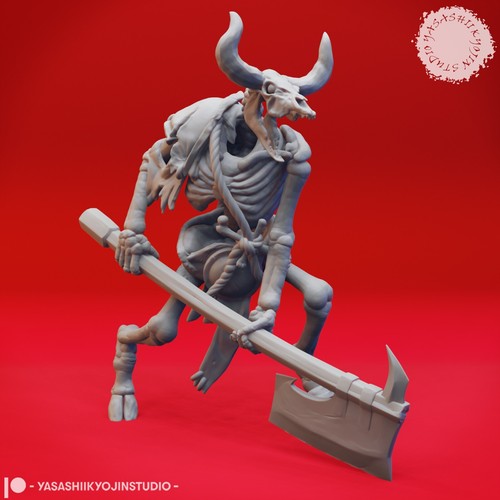Undead skeletal minotaur - undead,