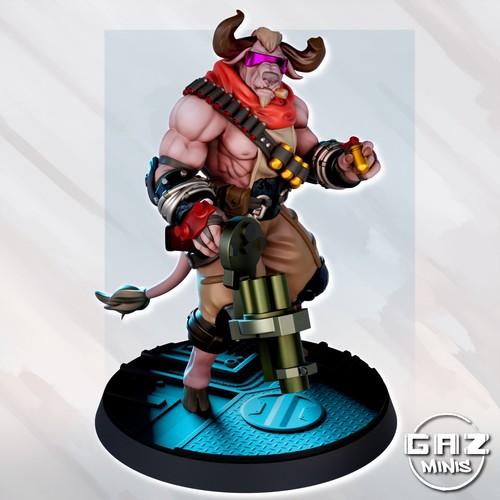 Ironblast minotaur printed - minotaur,