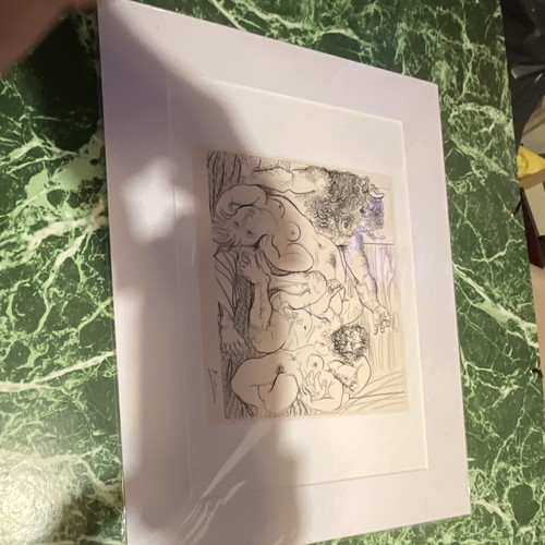 Picasso print bacchus scene - print,